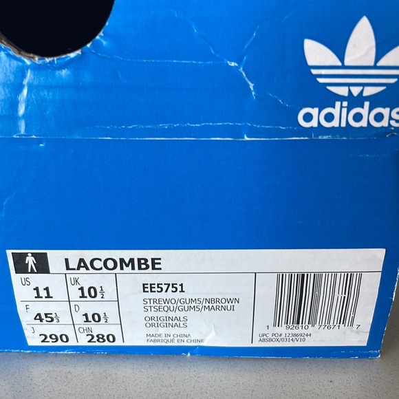 Men's Adidas Leather Lacombe - Red Wood / Gum / Night Brown - 11M - Picture 4 of 7